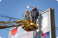 монтаж наружной рекламы