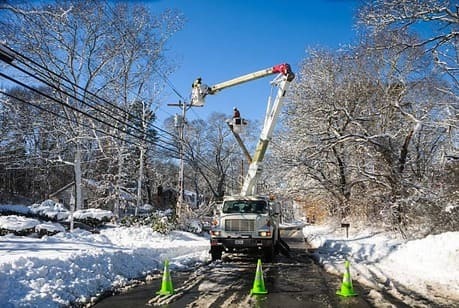 фото автовышки в работе в зимнее время